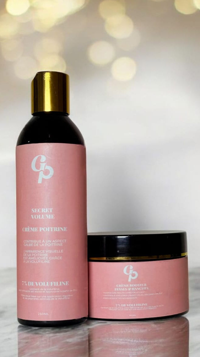 NOS CRÈMES BEST SELLERS SONT DE RETOUR Crème poitrine et crème Fesses&Hanches (formule concentré de 7% de Volufiline )